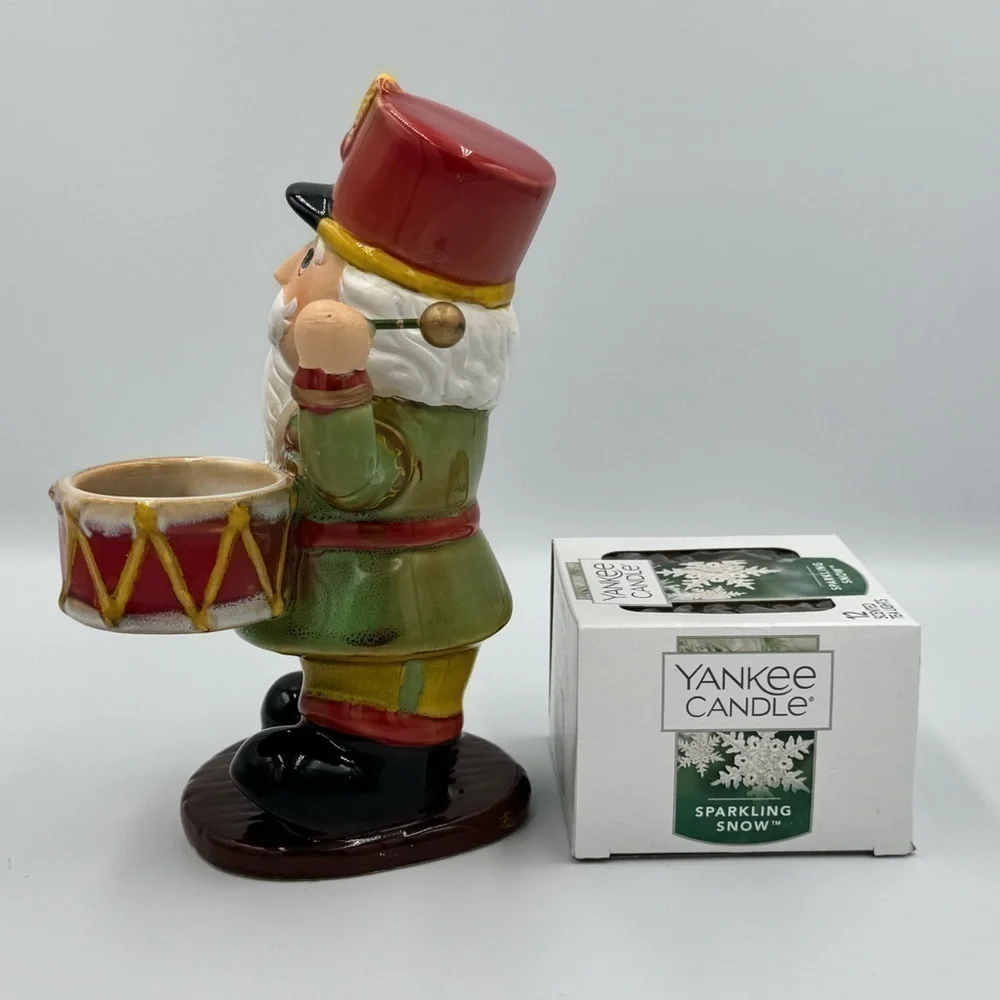 Yankee Candle Drummer/Nutcracker Tea Light Holder & Box of New Tea Lights